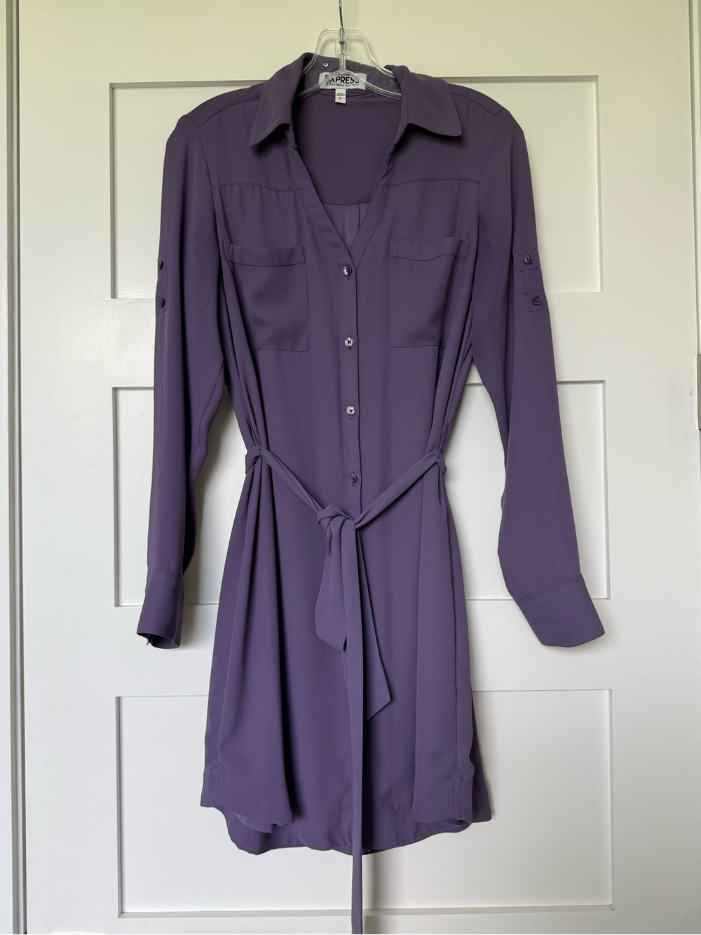 Express Portofino Purple Shirt Dress